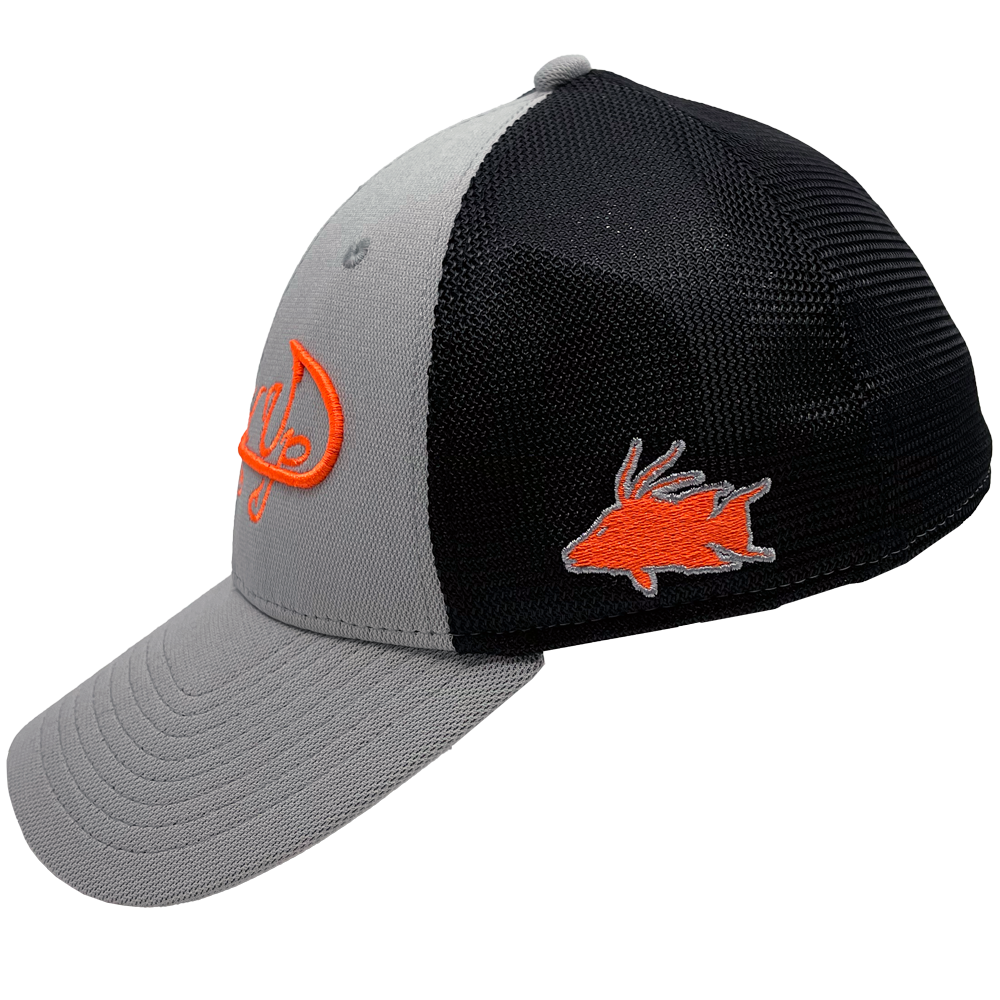 Signature Flex Fit Hat (Gray/Black/Orange) - Hogfish